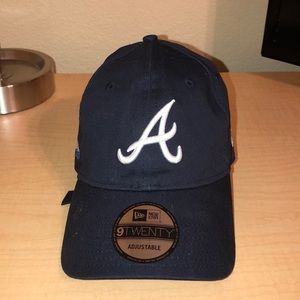 dark blue atlanta braves baseball cap